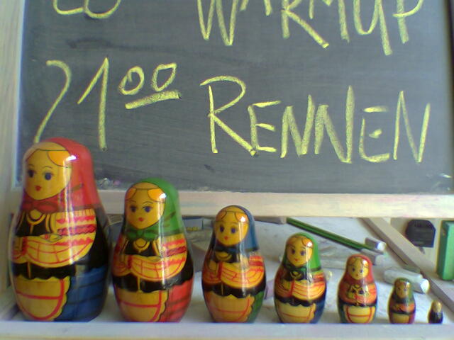 die rennleitung hat das geschen im blick ...